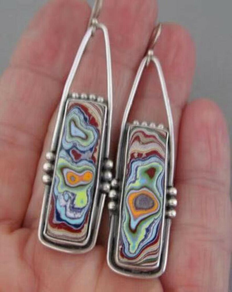 Серьги в стиле Bohemia Paint для женщин, серьги-крючки, ювелирные изделия ADM