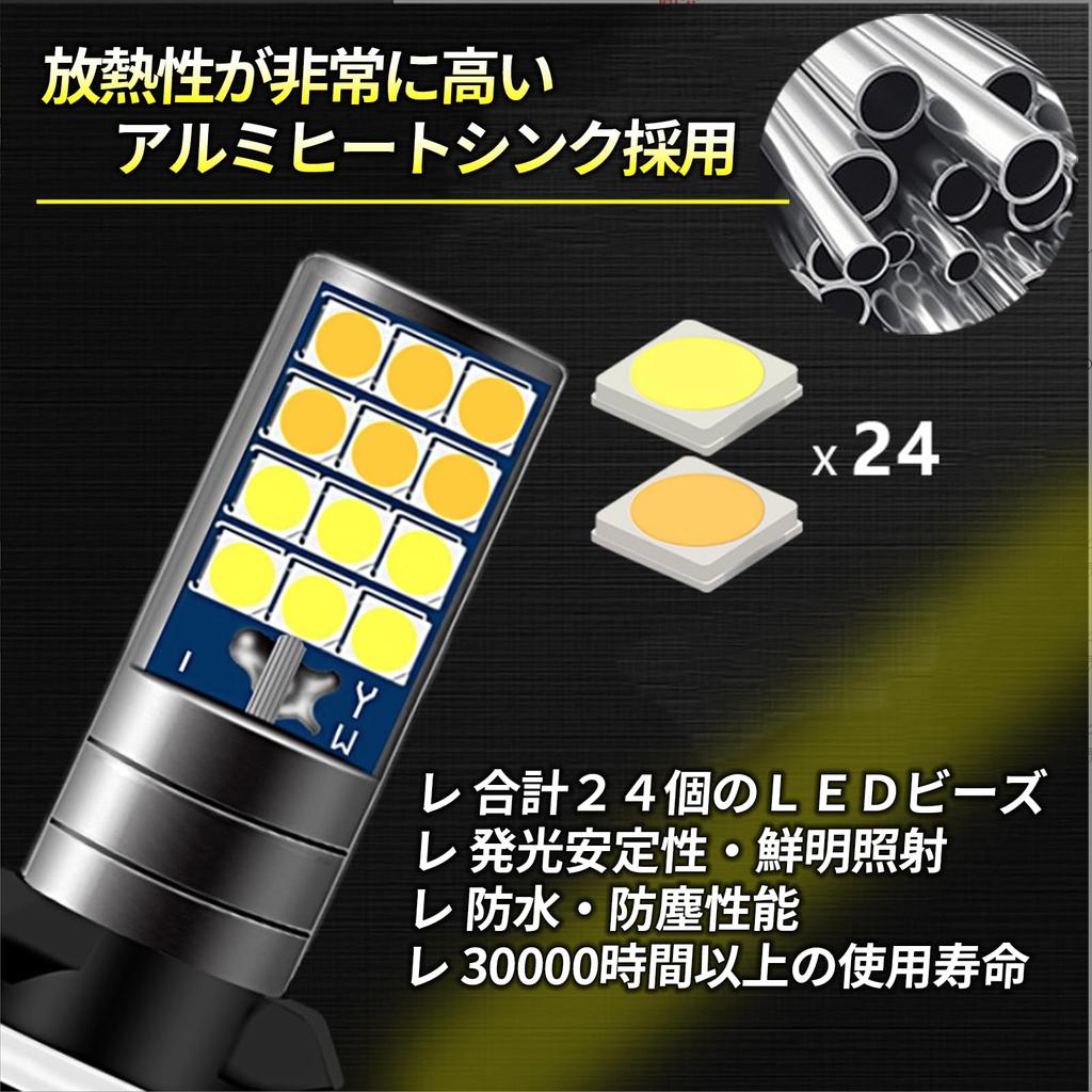 Tochi Wish H3 LED Fog Lamp, 2 Color Switching, 12 V, 24 V, Color