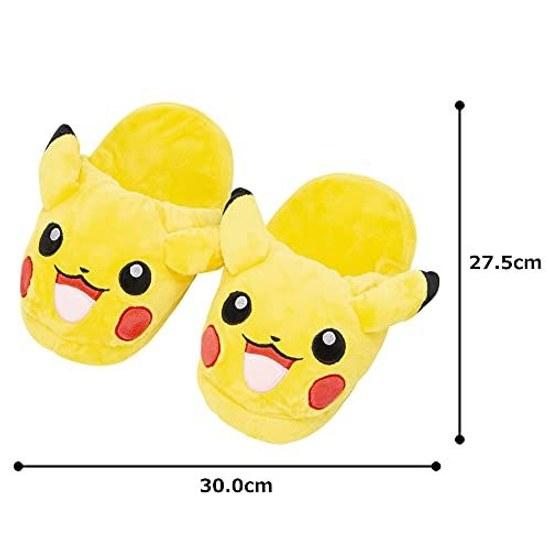 MORIPiLO Pokémon Slippers Indoor Room Shoes (Pikachu Fluffy Kuniyaku) cm Kids Adults Plush Goods Cute Gift Yellow Pocket Monsters Character Morishita
