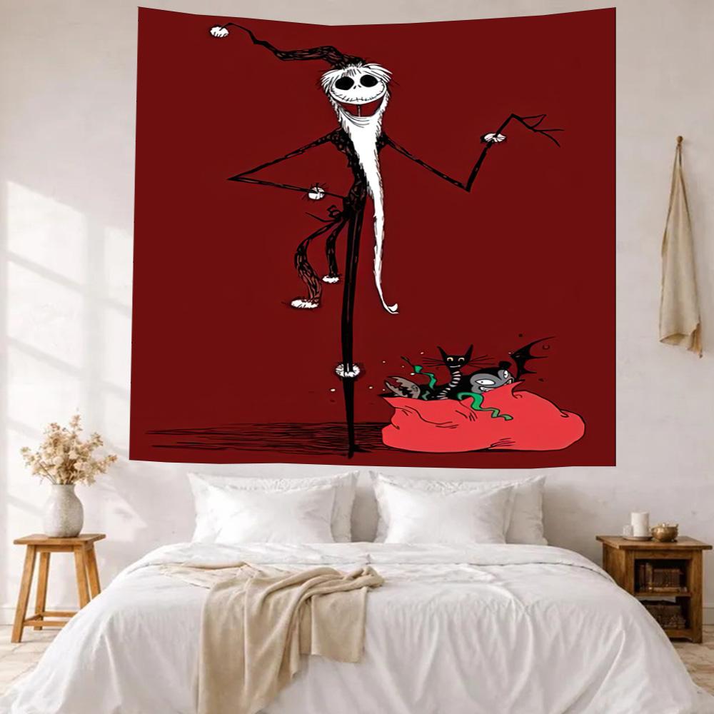 Christmas Nightmare Wall Decor Tapestry Art For Pet Memorial Birthdaywedding Party Backdrop Family Gift