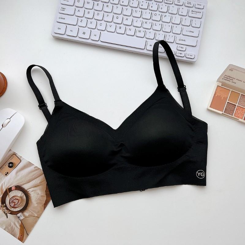 FINETOO Women U-shaped Beautiful Back Bra Seamless Wireless Underwear Backless Bra Push-up Tank Tops