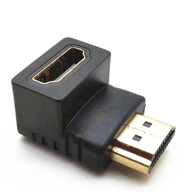 Угловой HDMI-адаптер 4K 60 Гц, 90°/270° Папа-Мама, Конвертер HDMI 2.0