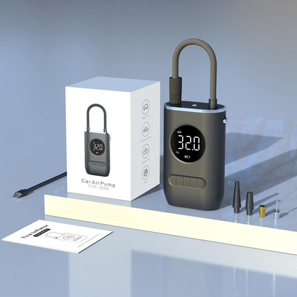 2025 Беспроводной насос для накачивания шин Портативный воздушный насос 150 фунтов на кв. дюйм и воздушный компрессор 6000 мАч A2O1