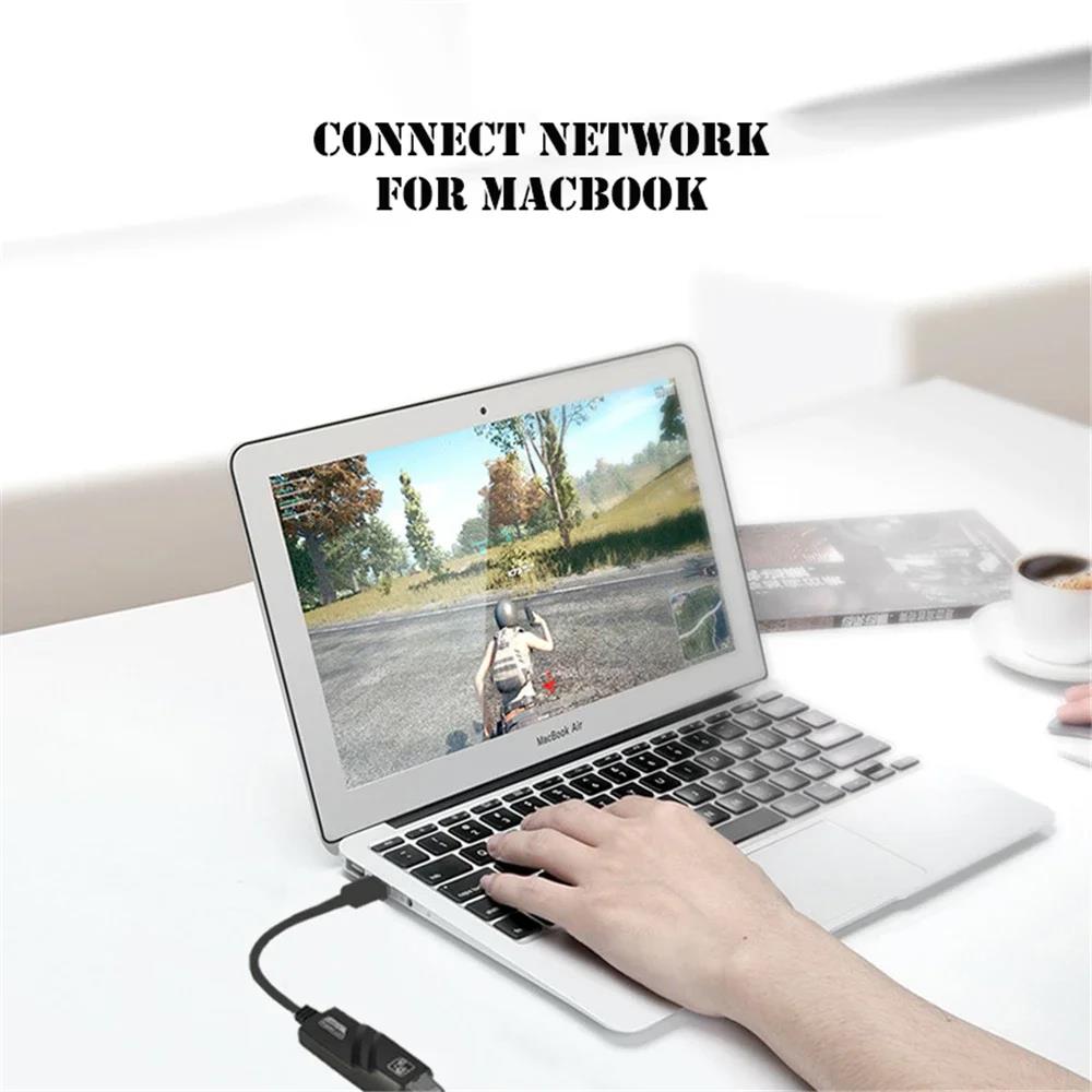 10/100/1000Mbps USB C Type-C Ethernet To RJ45 2.5G USB 3.0 Wired Adapter Converter Lan Network Hub For Win 7/8/10 For PC Laptops