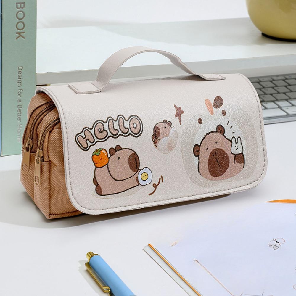 Пенал-книжка для переноски, пенал для ученика начальной школы, высококачественный, устойчивый к грязи, большой емкости, многослойный пенал