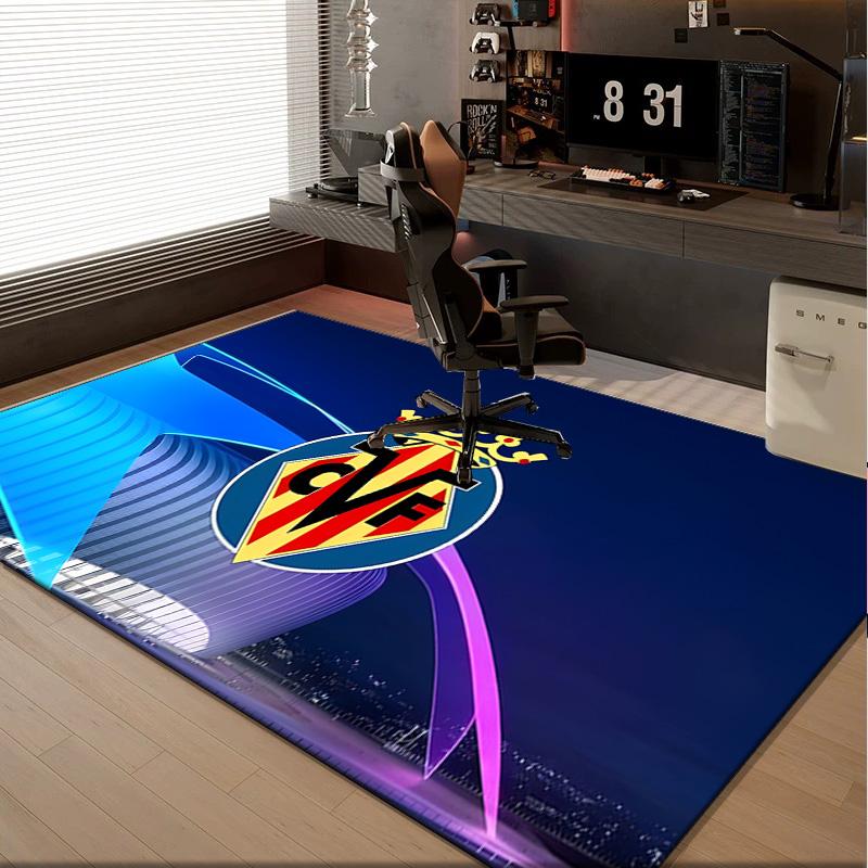 1PC rug Club Vill-arreal Crest Design Carpet, Chair Rug,Area Rug for Office Bedroom living rooms bedroom, Doormat decor Christmas fan gifts
