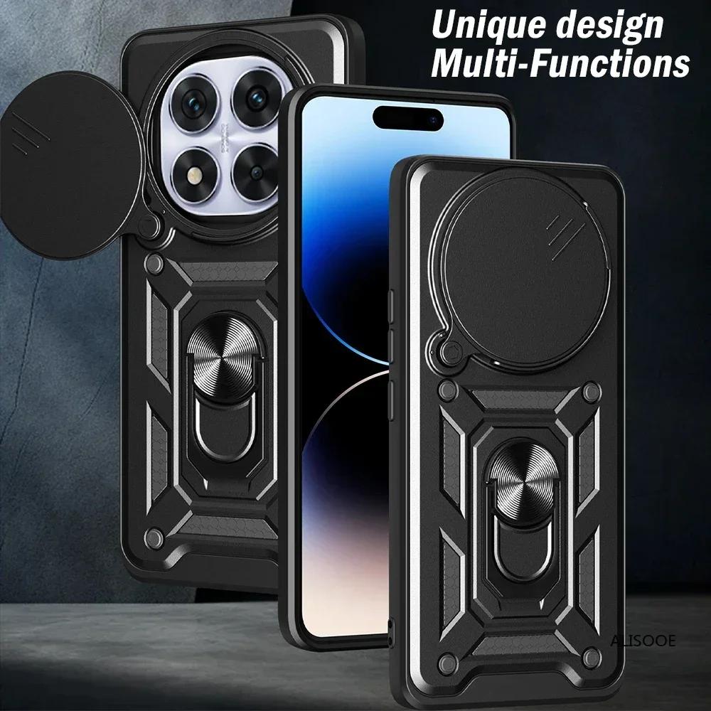 Funda для Redmi Note 14 Pro Plus 5G (Глобальный) Чехол POCO X7 Pro с кольцом-подставкой для камеры и чехлом для Xiaomi Redmi Note 14 5G Capa