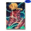 Vintage Fullmetal Alchemist Poster Japanese Cartoon Retro Kraft Paper Poster Home Decoration Painting Wall Stickers Anime Decor