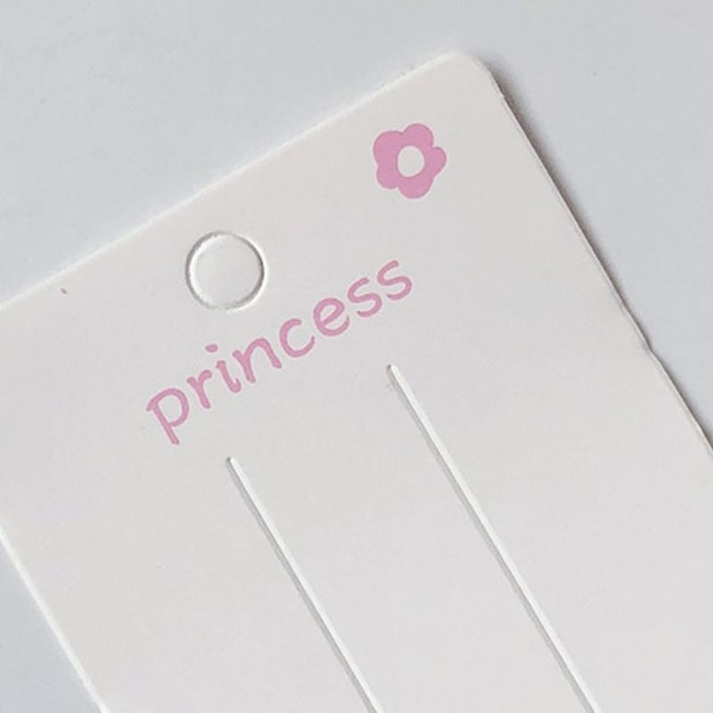 50Pcs Blank Hair Clip Paper Cards Hair Accessories Jewelry Display Card  Hair Clip Holder Headwear Packaging Card