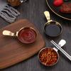 304 Stainless Steel Korean Style Barbecue Tableware Dipping Dish Hot Pot Seasoning Sauce Dish Kimchi Dish