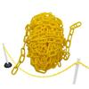 LuceLuce Plastic Chain, Parking Lot No Trespassing, Plastic Chain, Stand, Link Chain, Lock, 10m Long, Yellow