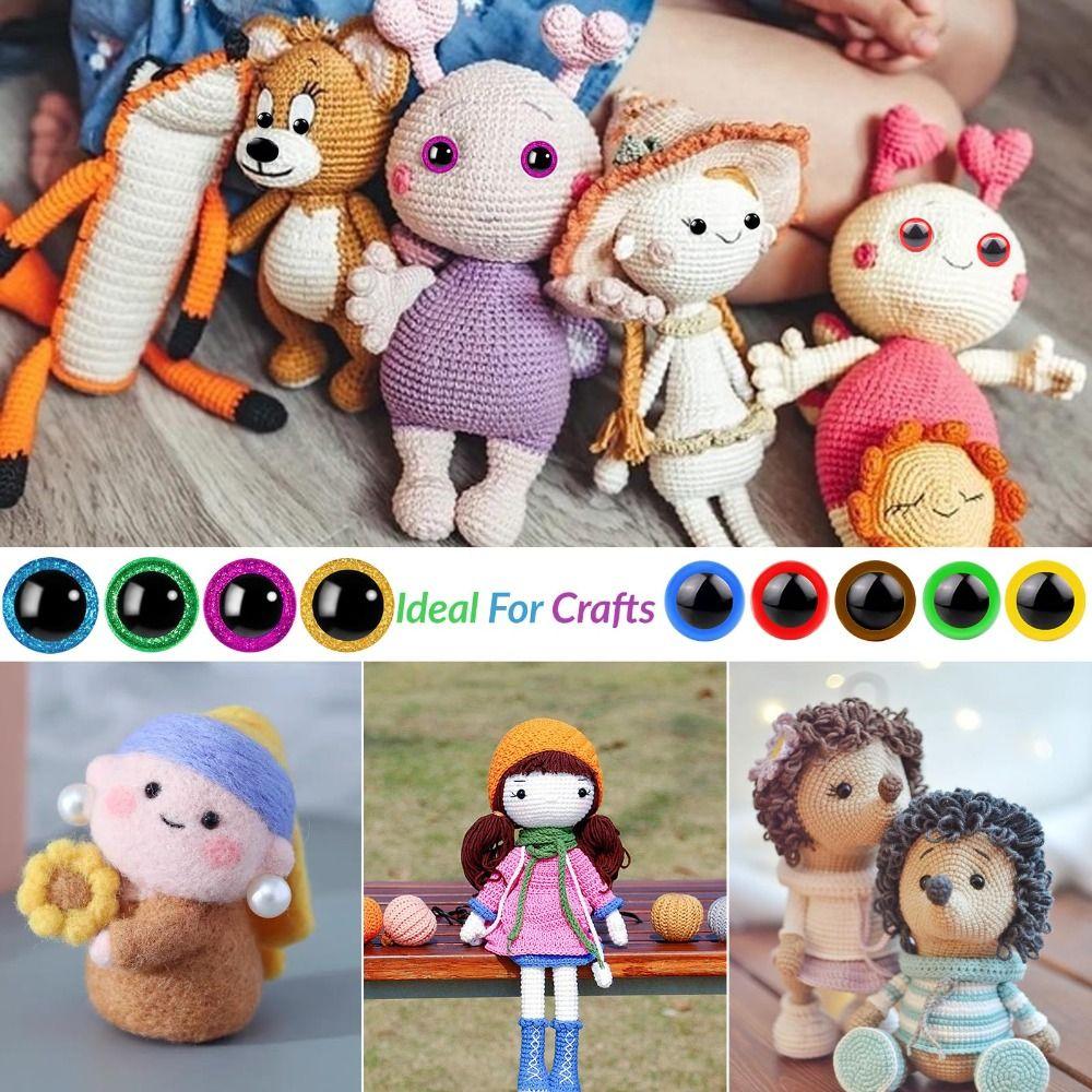 Коробка с DIY Аксессуарами 1040 шт. Безопасные Глазки и Носики Разноцветные Глазки с Шайбами Крючком Глазки Разных Размеров Крючком Игрушка Рукоделие