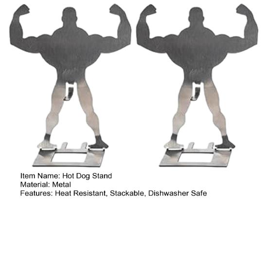 Портативная стойка для хот-догов Yousheng из нержавеющей стали, держатель для хот-догов «Силач» для жарки сосисок, кукурузы, аксессуары для барбекю, можно мыть в посудомоечной машине, многоразовый, подарки