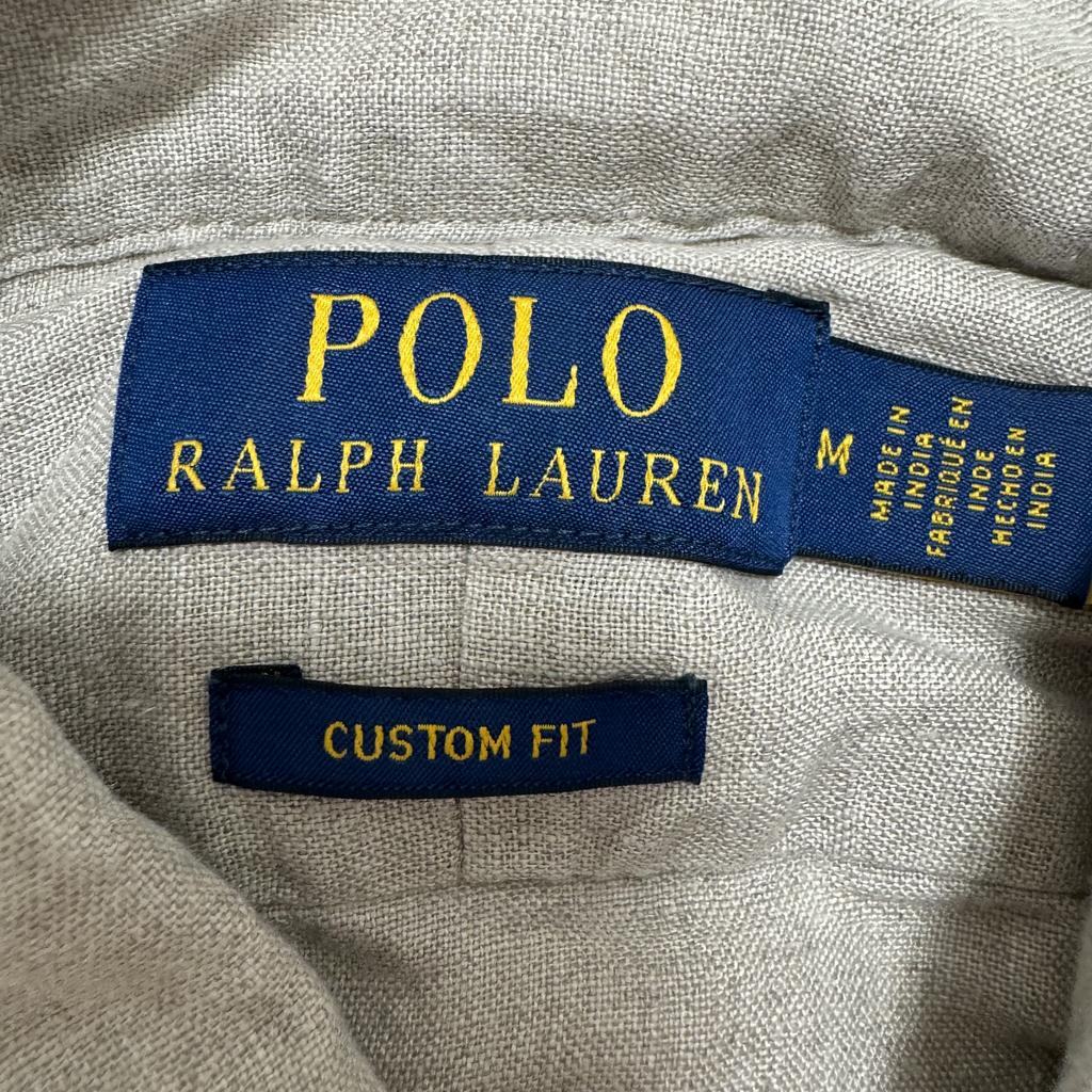 Polo Ralph Lauren Классическая посадка Рубашка поло с вышивкой пони и длинным рукавом на одной пуговице Мужские рубашки 710944576-001