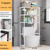 Bathroom Storage Shelf Non Perforated Toilet Storages Rack Floor Standing Microwave Storage Rack Floor To Floors Kitchen Cabinet