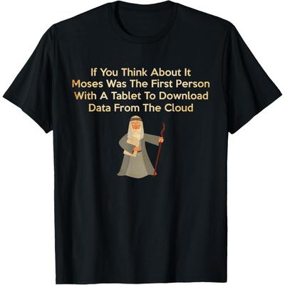 Моисей первый человек с планшетом скачать из облака Футболка Футболка