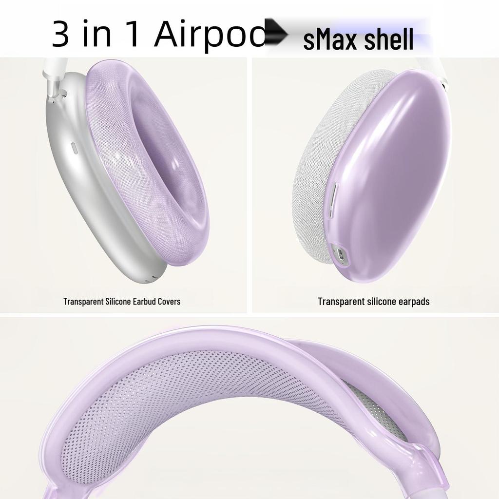 Transparent Silicone Protective Case for AirPods Max Earphones