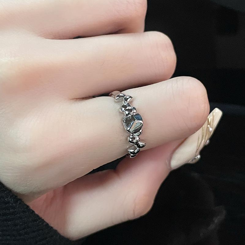 Простое Личность Открытое Кольцо Женское Лавовый Жидкий Металл Продвинутый Холодный Ветер Нишевый Дизайн Кольцо