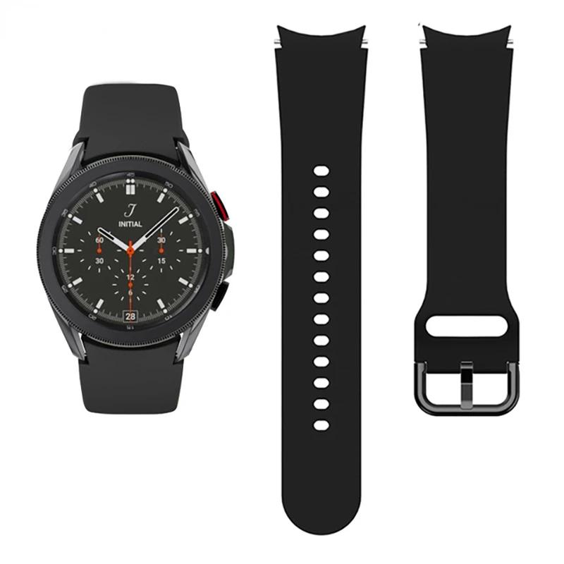 Силиконовый ремешок 20 мм для Samsung Galaxy Watch 7/6/5/4 40 мм 44 мм Pro 45 мм Браслет Ремень Galaxy Watch 6 4 Classic 47 мм 46 мм Correa