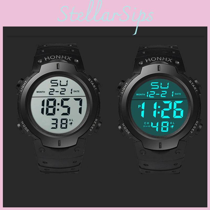 Стильные электронные часы Honhx для студентов с большим 50-мм дисплеем и функцией мирового времени