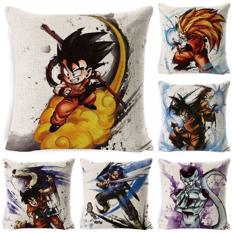 Наволочка Dragon Ball Потрясающая Мультяшная Квадратная Наволочка Для Стильного Дивана Домашний Декор