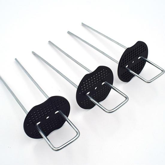 Yousheng 50/100 шт. U-образный колышек для грунта, антикоррозийный садовый колышек с прокладками, простая установка, многоразовые многоцелевые колышки для земли