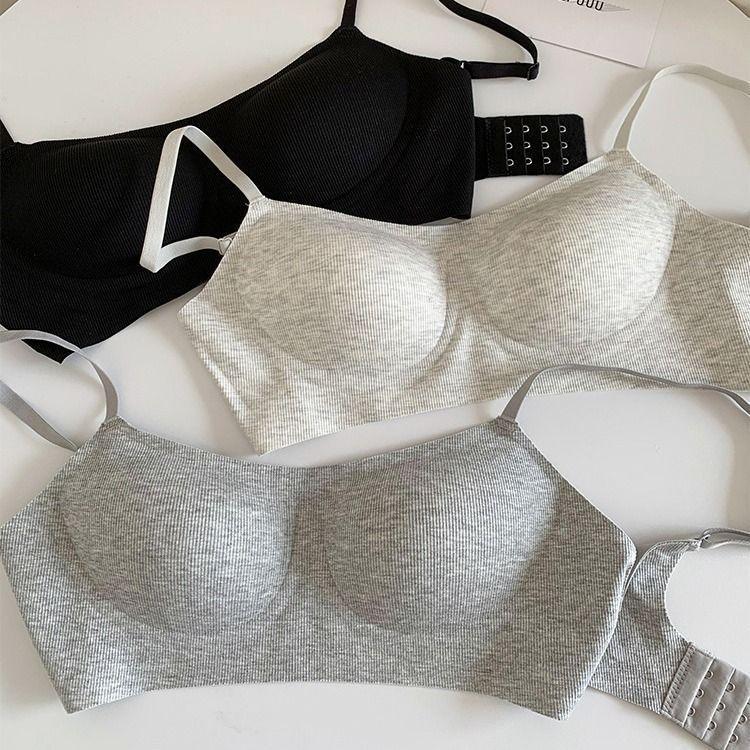 Women's Naked-Feel Comfortable Seamless Soft Support Bra Push Up Anti-Sagging Wireless Underwear for Small Bust No Empty Cup