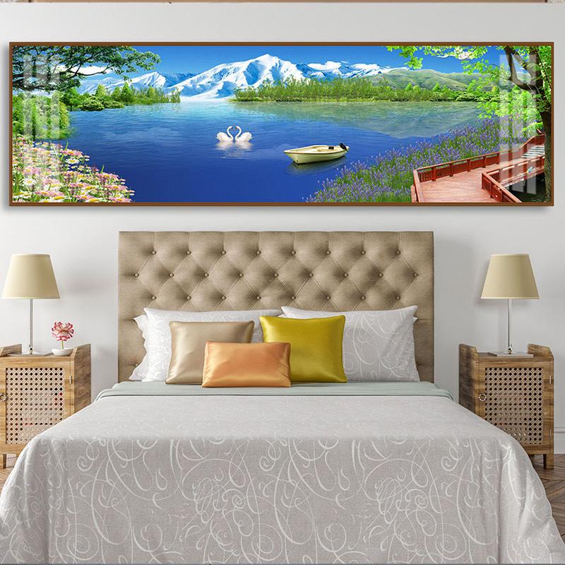 Картины с природными пейзажами, снегом, горами, озерами, плакатами и принтами, настенные художественные изображения, современная спальня, гостиная, домашний декор