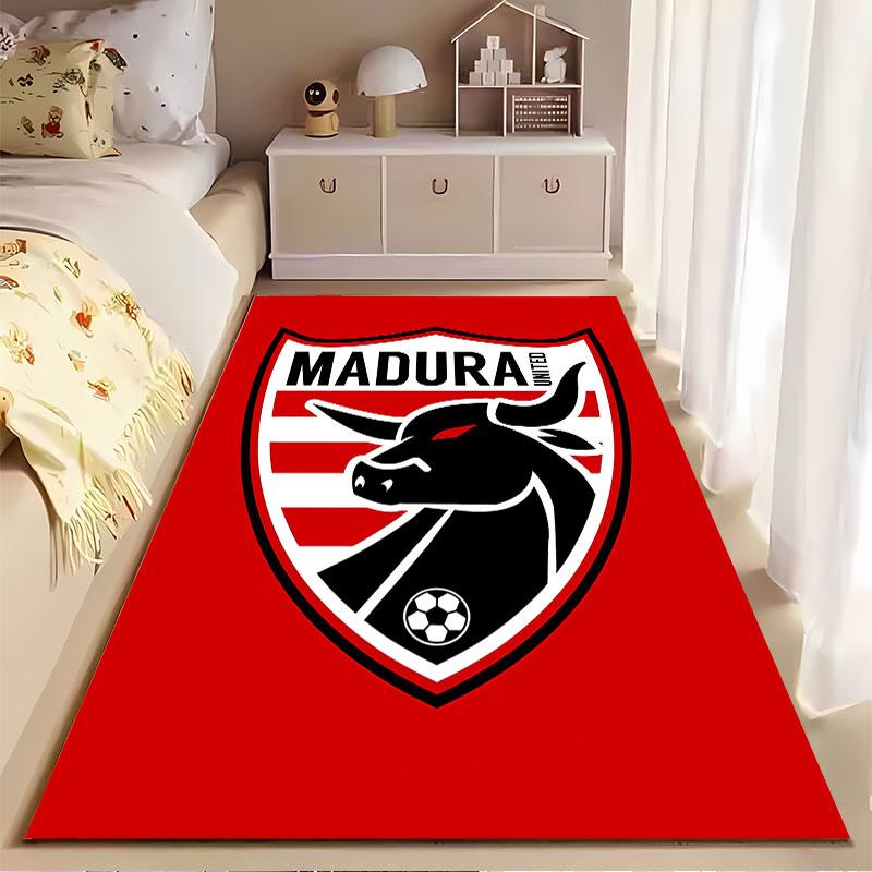 Ковер с логотипом Madura United Bull, подходит в качестве нескользящего коврика для гостиной или дивана в спальне
