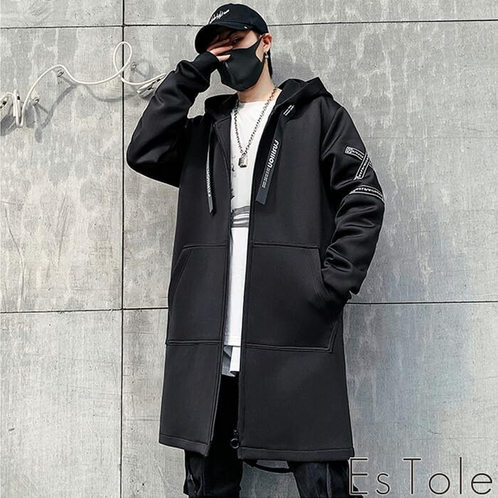 EsTole Street Parka Middle Coat Long Jacket Long Parka Zip Up Parka Maxi Length Mountain Parka Parka Dress Big Hood Outerwear Haori Street Style Mode