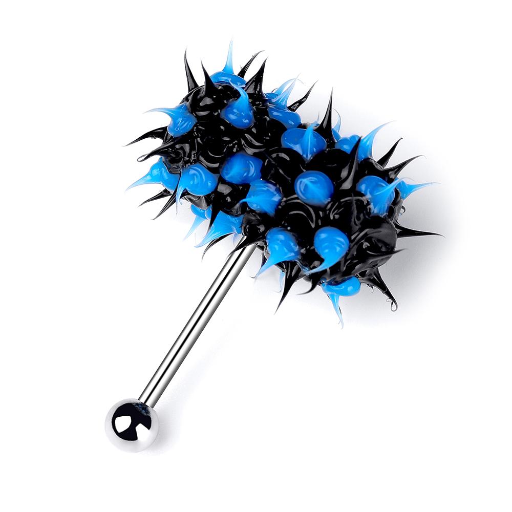 Fashion Colorful Rock Trendy Vibrating Tongue Ring Body Piercing Jewelry With 2 Batteries