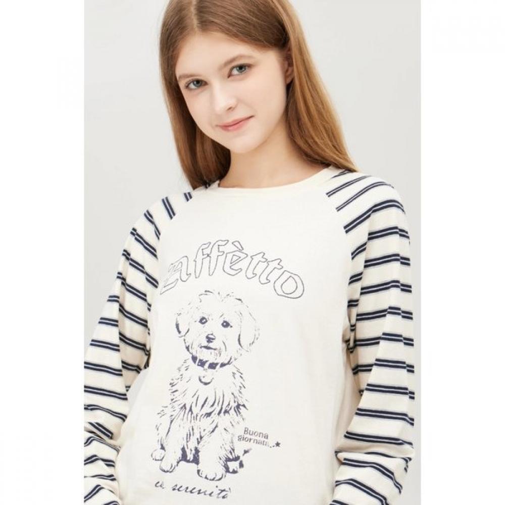 BeneTTon Dog PrinTing Raglan T shirT baTs52561
