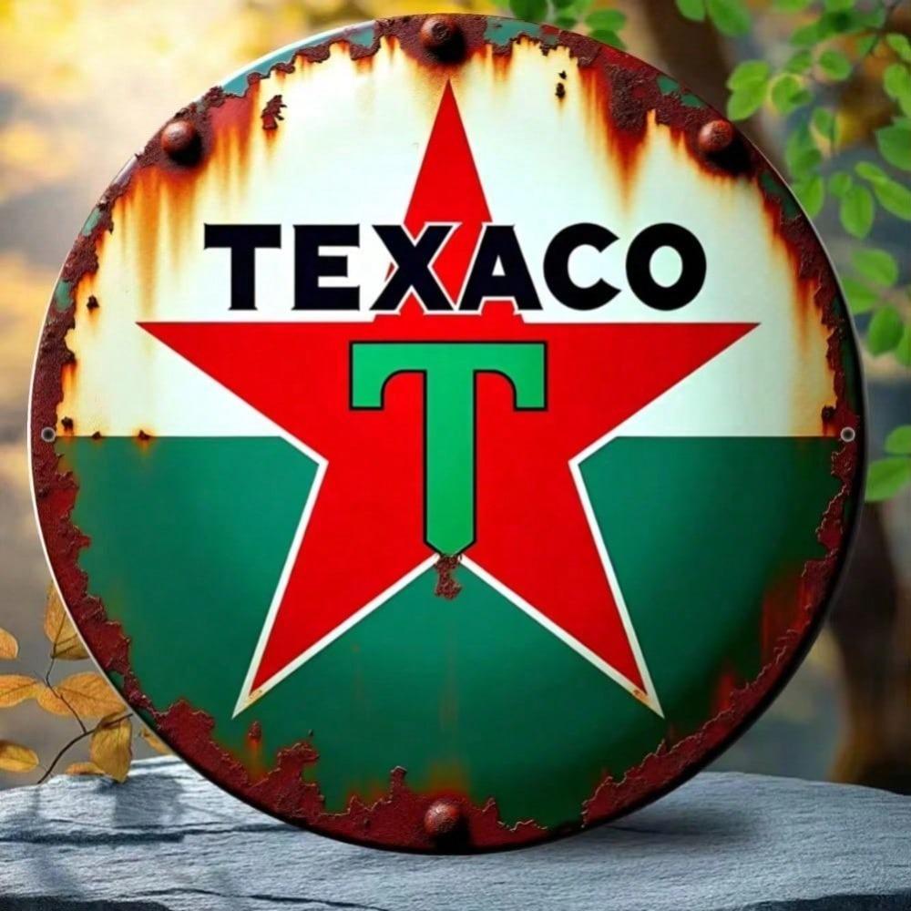 Эксклюзивный металлический жестяной знак Texaco Star Retro Винтажное настенное искусство Декор для дома
