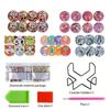 8PCS/6PCS With Stand DIY Painting Coasters Cute Panda  Coaster Kit  Table Decor