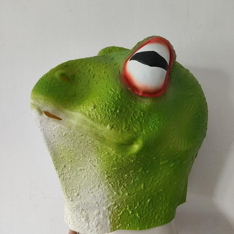 Halloween cos Cute cartoon animal headgear, funny single dog costume, adult latex mask, party photo prop