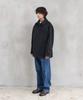HORLISUN Newyear Wool Half Coat Melange Black