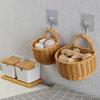 Ротанговые корзины для хранения Настенная корзина для лука Декоративные контейнеры для хранения фруктов Украшение окна Бохо стиль Органайзер для кладовой