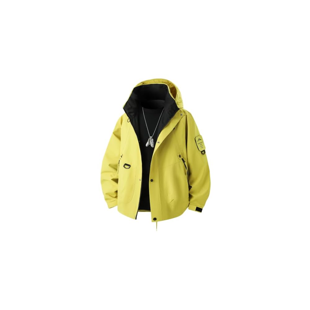 Men's Mountain Parka, Outerwear, Water-repellent, Windproof, Lightweight Jacket, Outdoor Blouson,