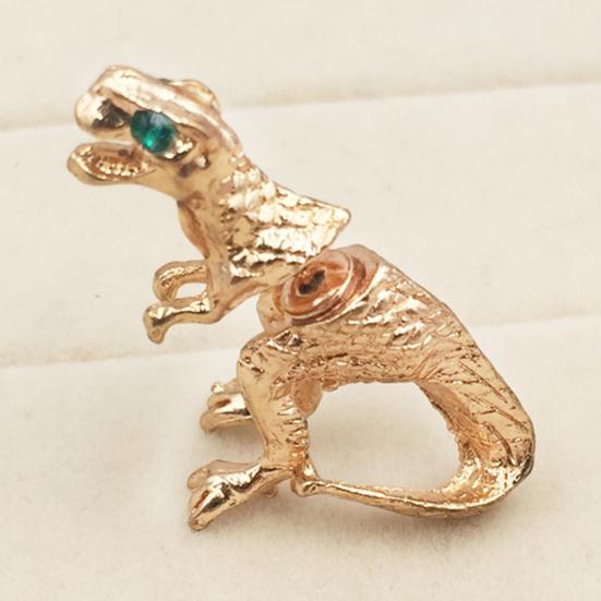 1 Pair Dinosaur Earrings Dinosaur Figure Rhinestone Eye Good Detail Realistic Dinosaur Piercing Earrings Punk Style Cool Lady Earrings