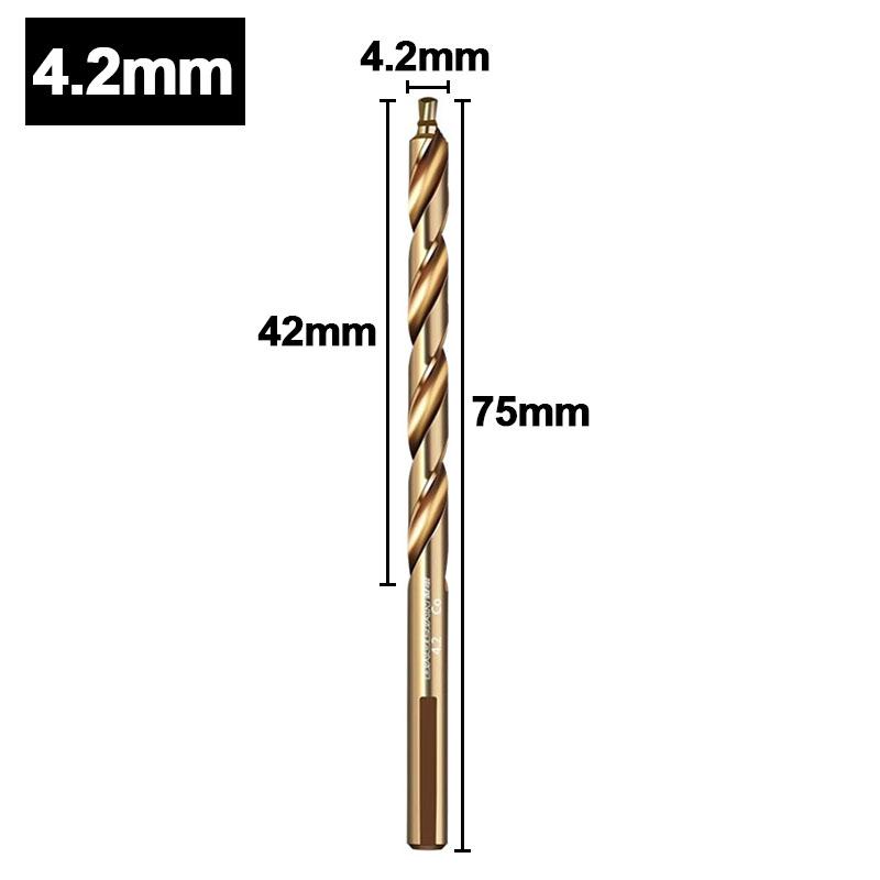 Сверло спиральное ступенчатое кобальтовое, сверло из быстрорежущей стали M35 с прямым хвостовиком (3-13mm) для металла, нержавеющей стали, железа
