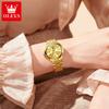 OLEVS Original Women‘s Gold Watch Ladies Analog Quartz Elegant Diamond Wristwatch Waterproof Luminous Women Watches