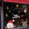 Cute Reusable Christmas Window Clings Double Sided Self Adhesive Santa Snowman Elk Window Wall Glass Stickers