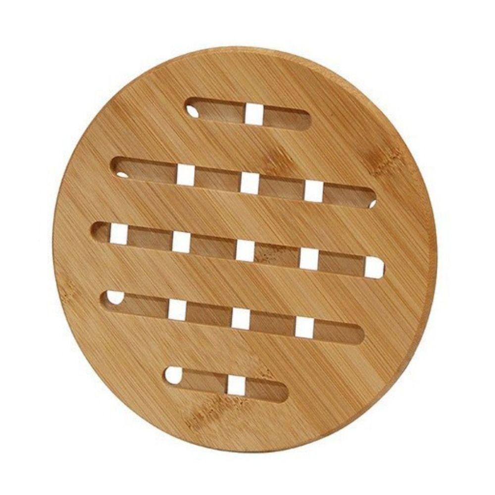 2Pcs Anti Scald Bamboo Pot Holder Japanese Style Nonslip Cup Mat Drink Insulation Pad Tableware