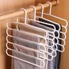 MultiFunctional Plastic 5 Layer Pants Hanger Suitable for Pants, Skirts, Scarves, And More,Home Organization Essentials
