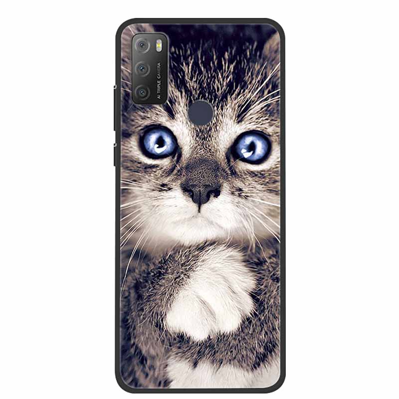 Для Alcatel 1S 2021 чехол роскошный силиконовый мягкий чехол из ТПУ для телефона Alcatel 1S 2020 противоударный милый бампер из ТПУ Fundas Coque