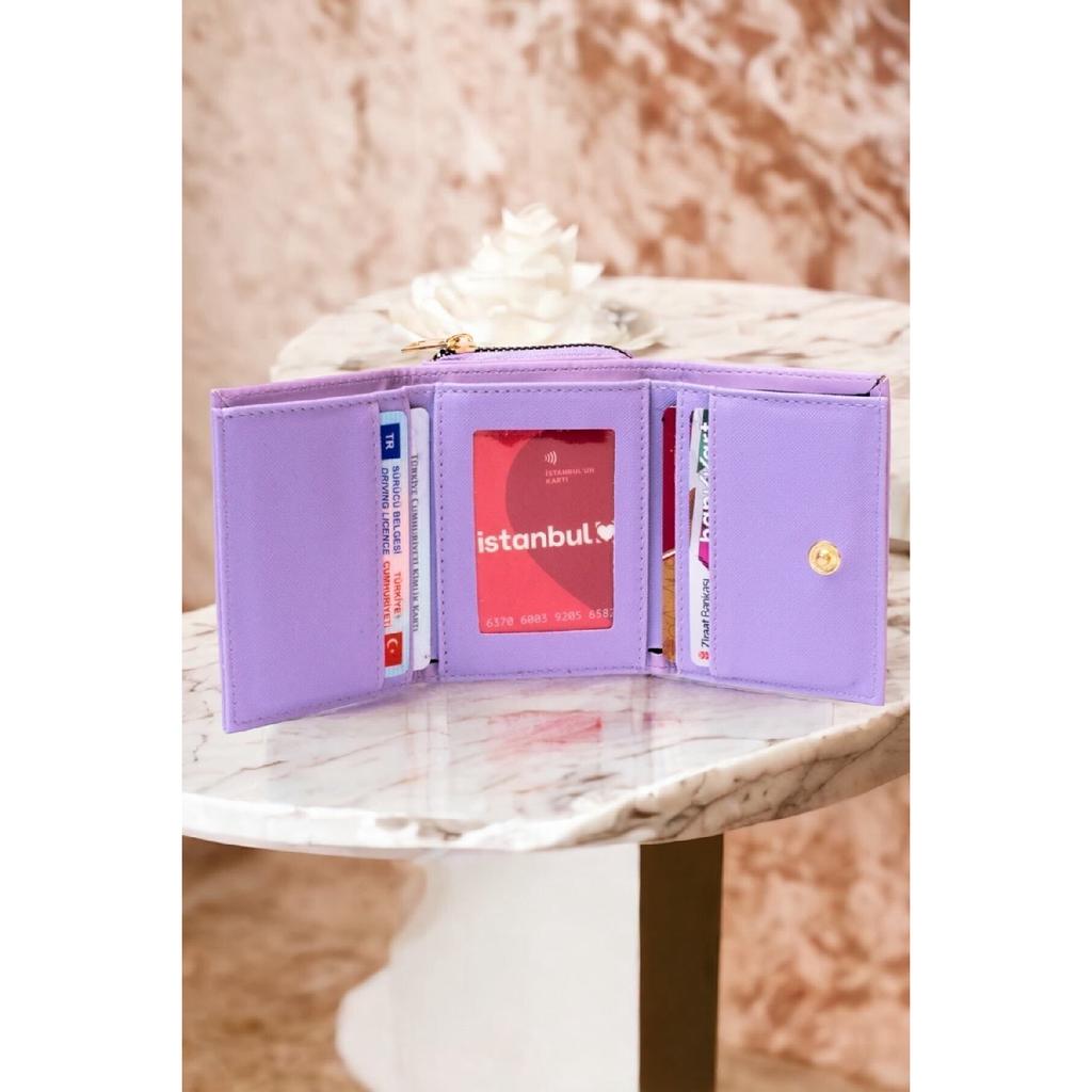 Женский стильный оранжевый кошелек с застежкой-молнией и отделением для монет, держателем для карт