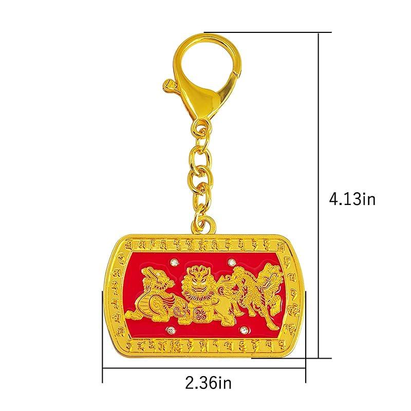 [YISHUI] (Isui) feng shui keychain feng shui goods pixie giraffe food dog amulet Three kills lucky charm good luck year of the snake alloy