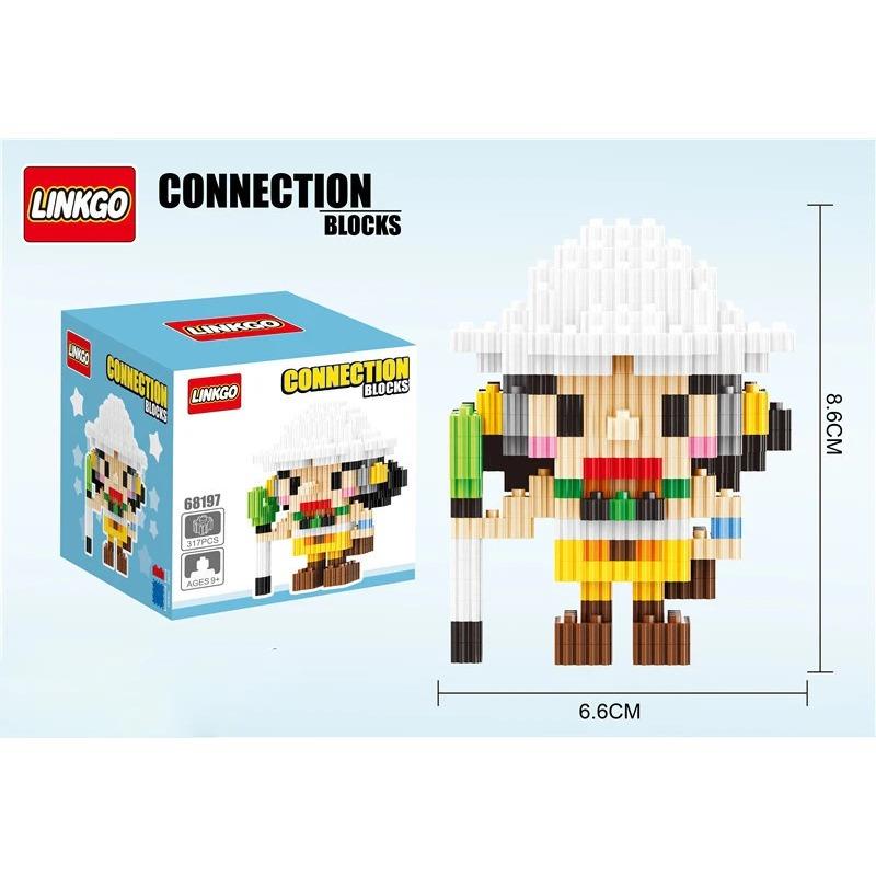 One Piece Connection Building Blocks Luffy Chopper Nami Sanji Zoro Usopp Ace Franky Brook Robi Diamond Brick Figure Toy For Kids