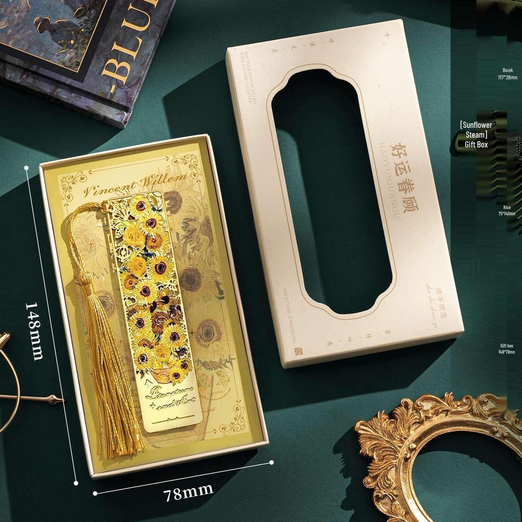 Ретро Закладка с Масляной Живописью: Изысканный металлический сувенир на День учителя и подарки к началу учебного года