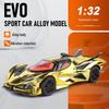 1:32 Аполло Эво Хеллкэт Миниатюрный Спортивный Автомобиль Литье под Давлением Сплав Модели Игрушки Рулевое Управление Передним Колесом Амортизация Автомобили Коллекция Подарки